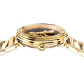 Versace V Virtus Quartz Black Dial Gold Steel Strap Watch For Women - VET300121