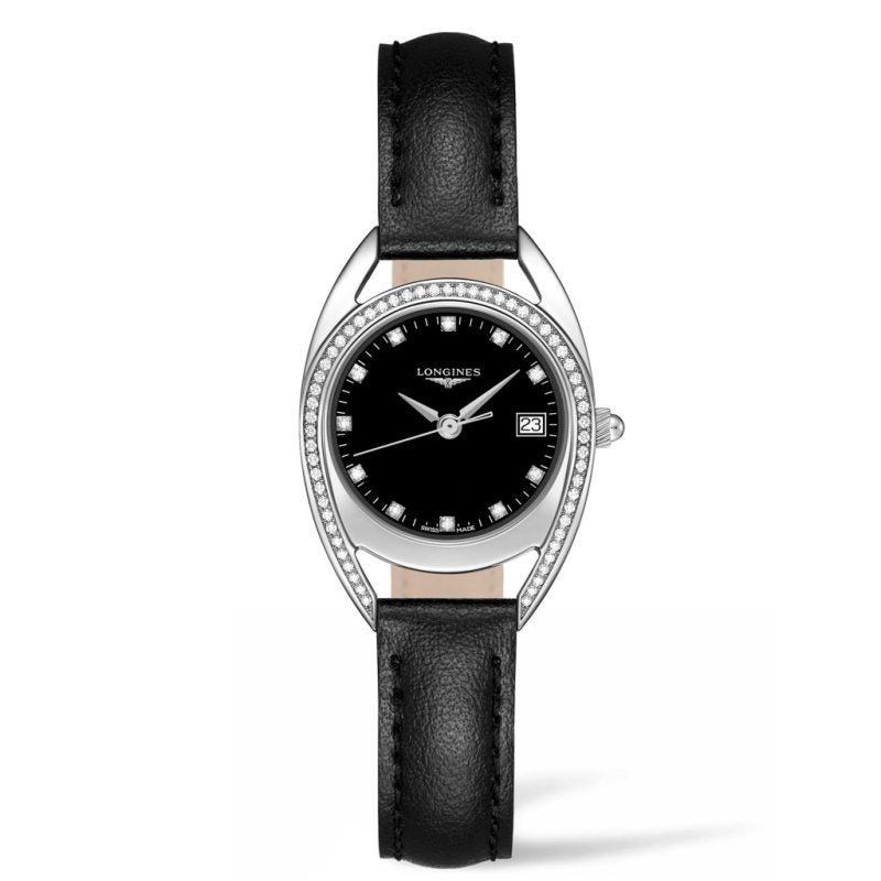  Shop Authentic Longines Equestrian Arche Quartz Diamond Black Dial Watch for Women - L6.136.0.57.0 - Luxxuri