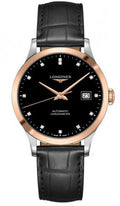  Shop Authentic Longines Record Black Dial Black Leather Strap Watch for Men - L2.821.5.57.2 - Luxxuri