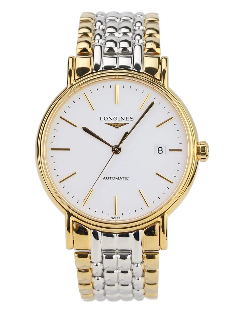  Shop Authentic Longines Presence 38.5mm Automatic White Dial Two Tone Steel Strap Watch for Men - L4.921.2.12.7 - Luxxuri