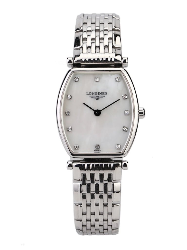  Shop Authentic Longines La Grande Classique de Longines Tonneau White Dial Silver Steel Strap Watch for Women - L4.205.4.87.6 - Luxxuri