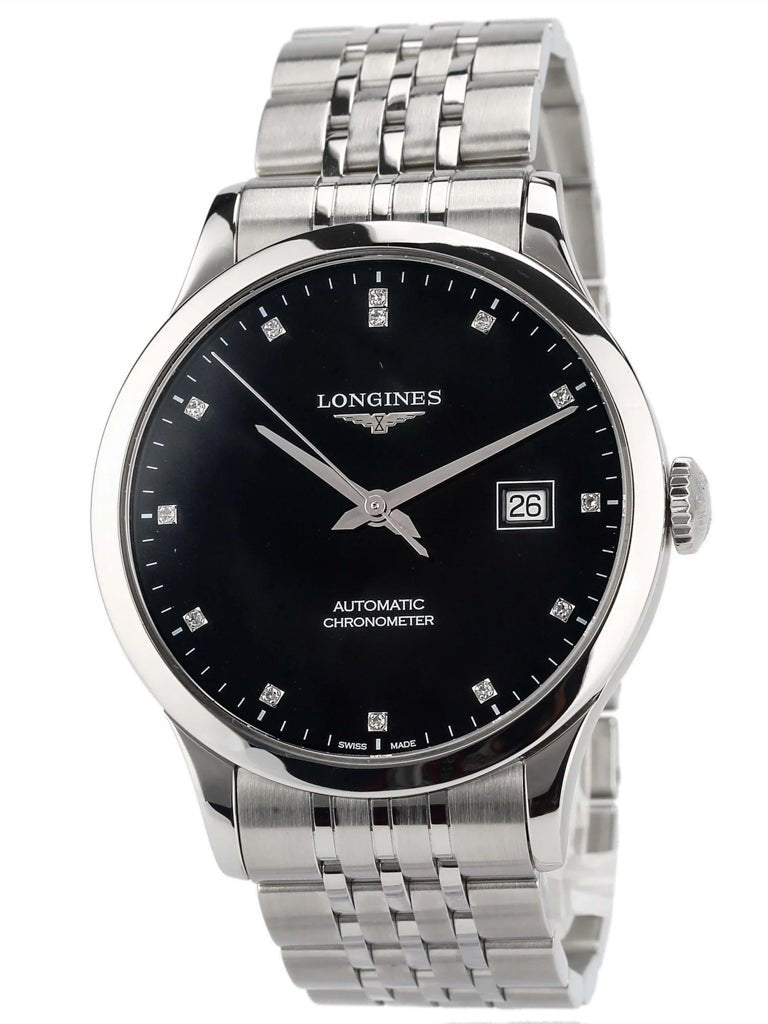  Shop Authentic Longines Record Automatic Stainless Steel 40mm Watch for Men - L2.821.4.57.6 - Luxxuri