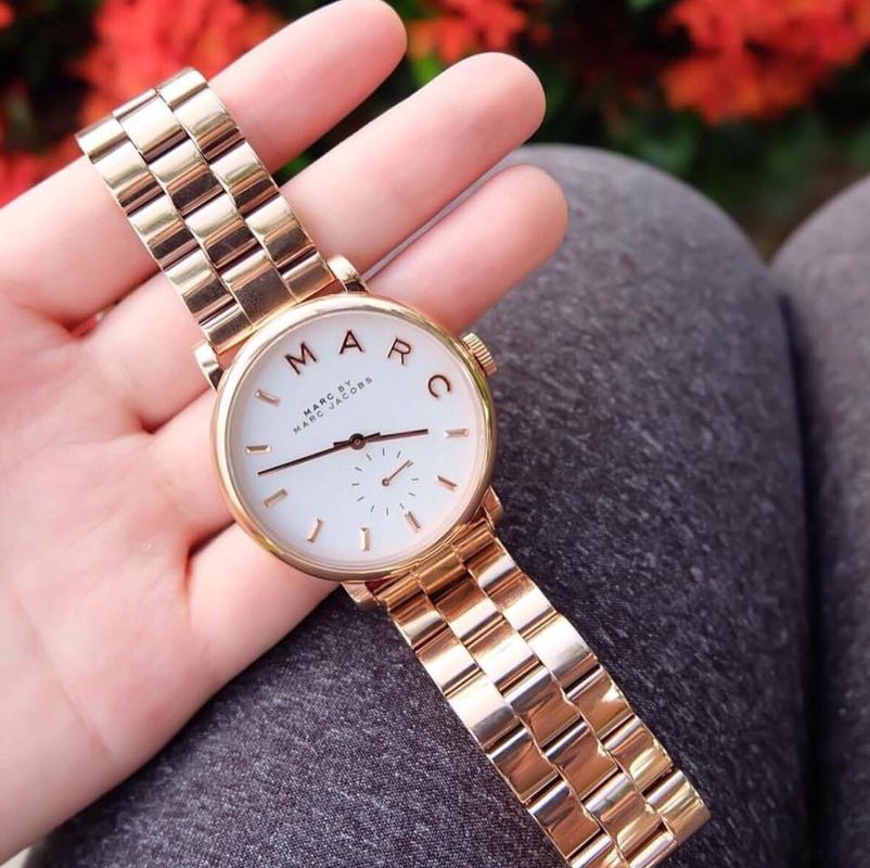  Shop Authentic Marc Jacobs Baker White Dial Rose Gold Steel Strap Watch for Women - MBM3244 - Luxxuri