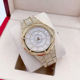  Shop Authentic Michael Kors Lennox Three Hand Crystals White Dial Gold Steel Strap Watch For Women - MK6991 - Luxxuri