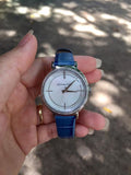  Shop Authentic Michael Kors Cinthia Mother of Pearl Dial Blue Leather Strap Watch for Women - MK2661 - Luxxuri