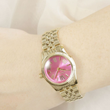  Shop Authentic Michael Kors Lexington Quartz Pink Dial Gold Steel Strap Watch For Women - MK3270 - Luxxuri