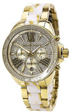  Shop Authentic Michael Kors Wren Diamonds Gold Dial Two Tone Steel Strap Watch for Women - MK6157 - Luxxuri