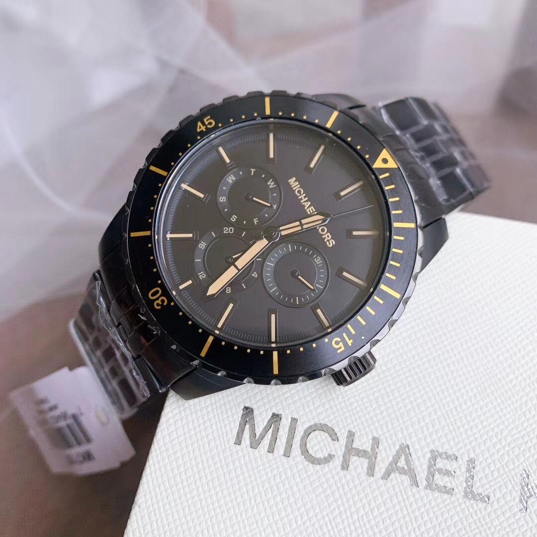  Shop Authentic Michael Kors Cunningham Chronograph Black Dial Black Steel Strap Watch For Men - MK7157 - Luxxuri