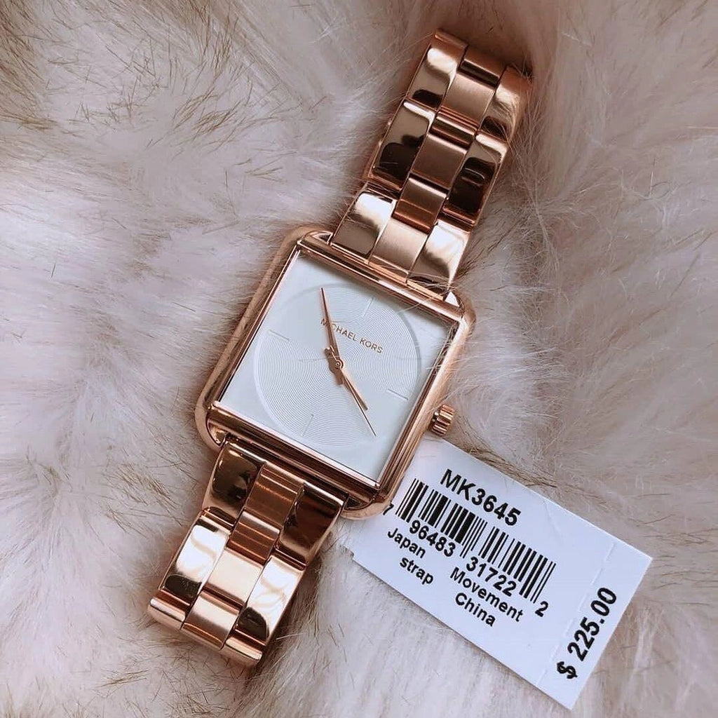  Shop Authentic Michael Kors Lake Quartz White Dial Rose Gold Steel Strap Watch For Women - MK3645 - Luxxuri