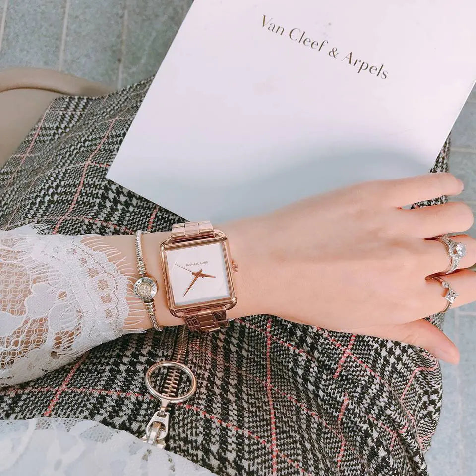  Shop Authentic Michael Kors Lake Quartz White Dial Rose Gold Steel Strap Watch For Women - MK3645 - Luxxuri