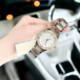  Shop Authentic Michael Kors Lennox Three Hand Silver Dial Two Tone Steel Strap Watch For Women - MK7338 - Luxxuri