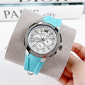  Shop Authentic Michael Kors Sidney Multifunction Analog White Dial Turquoise Silicone Strap Watch For Women - MK7246 - Luxxuri