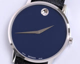  Shop Authentic Movado Museum Classic Blue Dial Black Leather Strap Watch for Men - 0607197 - Luxxuri