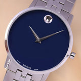  Shop Authentic Movado Museum Classic Blue Dial Silver Steel Strap Watch for Men - 0607212 - Luxxuri