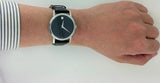  Shop Authentic Movado Museum Black Dial Black Leather Strap Watch For Men - 2100002 - Luxxuri