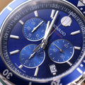  Shop Authentic Movado Series 800 Chronograph Blue Dial Silver Steel Strap Watch For Men - 2600141 - Luxxuri