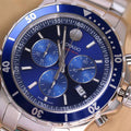  Shop Authentic Movado Series 800 Chronograph Blue Dial Silver Steel Strap Watch For Men - 2600141 - Luxxuri