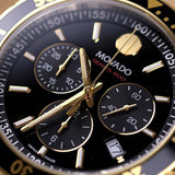  Shop Authentic Movado Series 800 Chronograph Black Dial Two Tone Steel Strap Watch For Men - 2600146 - Luxxuri