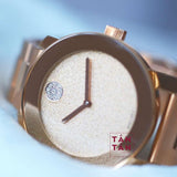 Shop Authentic Movado Bold Rose Gold Dial Rose Gold Steel Strap Watch For Women - 3600335 - Luxxuri