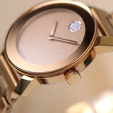  Shop Authentic Movado Bold Rose Gold Dial Rose Gold Steel Strap Watch For Women - 3600335 - Luxxuri