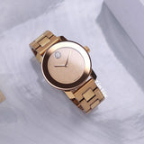  Shop Authentic Movado Bold Rose Gold Dial Rose Gold Steel Strap Watch For Women - 3600335 - Luxxuri