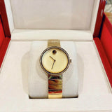  Shop Authentic Movado Edge Gold Dial Gold Steel Strap Watch for Women - 3680014 - Luxxuri