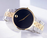  Shop Authentic Movado Museum Classic Black Dial Two Tone Steel Strap Watch for Men - 0607200 - Luxxuri
