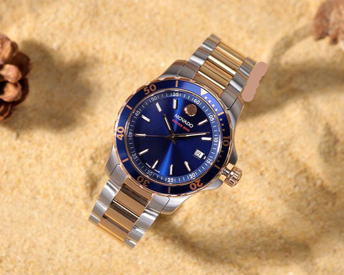  Shop Authentic Movado Series 800 Blue Dial Two Tone Steel Strap Watch for Men - 2600149 - Luxxuri