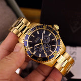 Shop Authentic Guess Chaser Multifunction Blue Dial Gold Steel Strap Watch for Men - W0172G5 - Luxxuri
