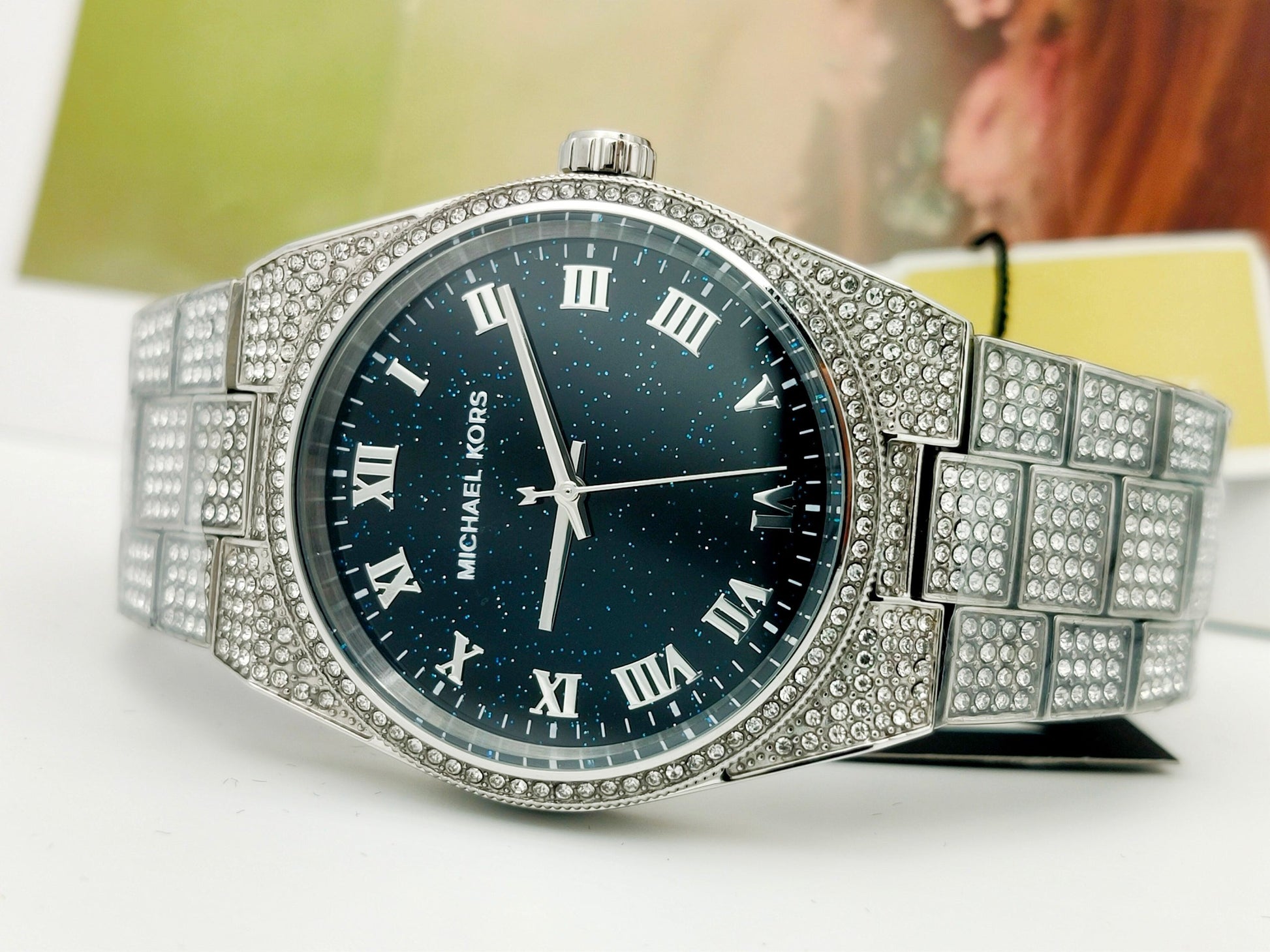  Shop Authentic Michael Kors Channing Diamonds Black Dial Silver Steel Strap Watch for Women - MK6089 - Luxxuri