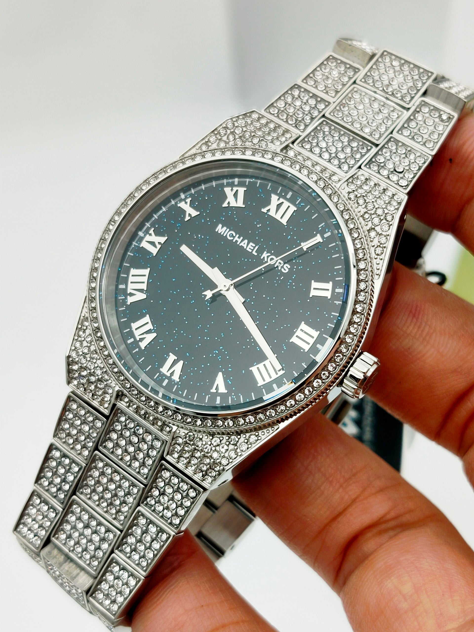  Shop Authentic Michael Kors Channing Diamonds Black Dial Silver Steel Strap Watch for Women - MK6089 - Luxxuri