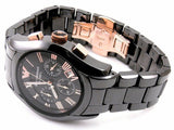 Shop Authentic Emporio Armani Chronograph Black Ceramic Stainless Steel Dial Watch For Women - AR1411 - Luxxuri