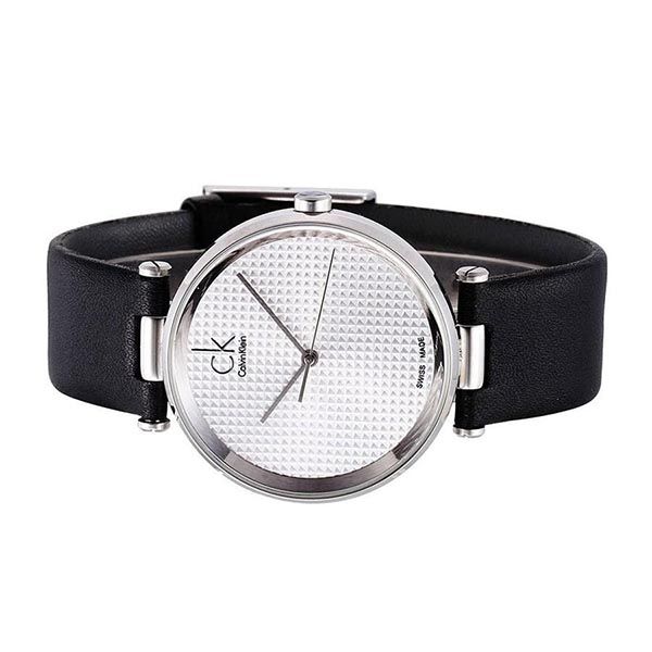  Shop Authentic Calvin Klein Sight Silver Dial Black Leather Strap Watch for Men - K1S21120 - Luxxuri