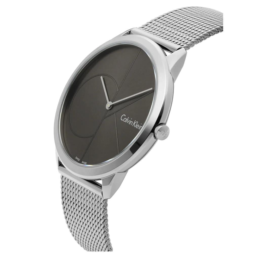  Shop Authentic Calvin Klein Minimal Black Dial Silver Mesh Bracelet Watch for Men - K3M21123 - Luxxuri