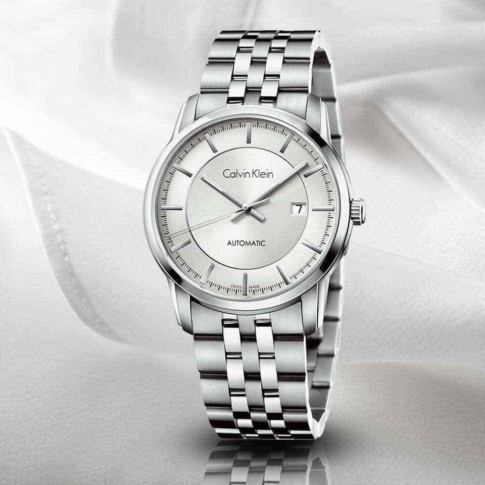  Shop Authentic Calvin Klein Infinity Automatic Silver Dial Silver Steel Strap Watch for Men - K5S34146 - Luxxuri