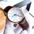  Shop Authentic Calvin Klein Posh Silver Dial Brown Leather Strap Watch for Men - K8Q316G6 - Luxxuri