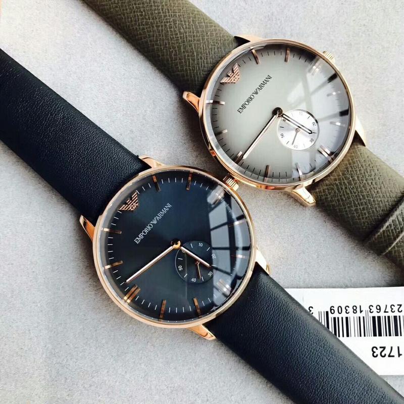  Shop Authentic Emporio Armani Classic Quartz Blue Dial Blue Leather Strap Watch For Men  - AR2071 - Luxxuri