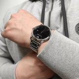  Shop Authentic Emporio Armani Luigi Quartz Black Dial Silver Steel Strap Watch For Men - AR2499 - Luxxuri