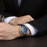  Shop Authentic Emporio Armani Chronograph Midnight Blue Dial Blue Leather Strap Watch For Men - AR1862 - Luxxuri