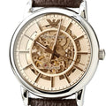  Shop Authentic Emporio Armani Luigi Meccanico Brown Dial Brown Leather Strap Watch For Men - AR1982 - Luxxuri