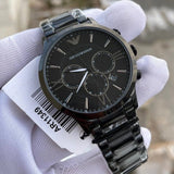 Shop Authentic Emporio Armani Giovanni Chronograph Black Dial Black Steel Strap Watch For Men - AR11349 - Luxxuri