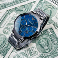  Shop Authentic Emporio Armani Giovanni Chronograph Blue Dial Grey Steel Strap Watch For Men - AR11348 - Luxxuri