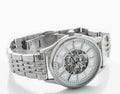  Shop Authentic Emporio Armani Meccanico Skeleton Silver Dial Silver Steel Strap Watch For Men - AR1945 - Luxxuri