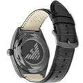  Shop Authentic Emporio Armani Franco Black Dial Black Leather Strap Watch For Men - AR0368 - Luxxuri