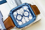  Shop Authentic Fossil Inscription Multifunction Silver Dial Brown Leather Strap Watch for Men - BQ2658 - Luxxuri