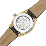  Shop Authentic Fossil Everett Automatic Skeleton Black Dial Black Leather Strap Watch for Men - ME3208 - Luxxuri