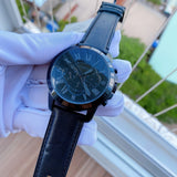  Shop Authentic Fossil Grant Chronograph Black Dial Black Leather Strap Watch for Men - FS5132 - Luxxuri