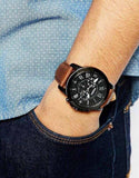  Shop Authentic Fossil Grant Chronograph Black Dial Brown Leather Strap Watch for Men - FS5241 - Luxxuri