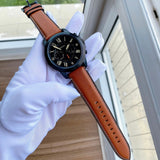  Shop Authentic Fossil Grant Chronograph Black Dial Brown Leather Strap Watch for Men - FS5241 - Luxxuri