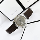  Shop Authentic Gucci G Timeless Quartz Brown Dial Brown Rubber Strap Watch For Men - YA126403 - Luxxuri